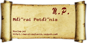 Mérai Petúnia névjegykártya